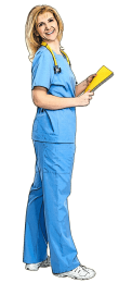 Nurse Nurse holding a document.